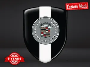 Cadillac Adesivi Bombati Resina Design Premium Etichette Eleganti